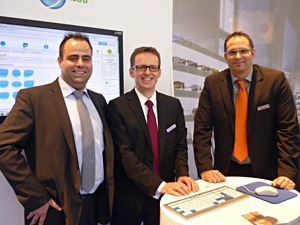 Andreas Soletic, Michael Geller und Martin Decker bei der Präsentation des HoyaiLog