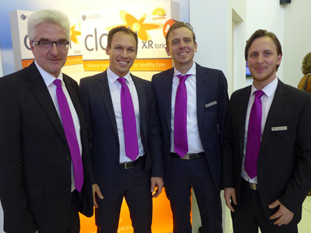 Das Sauflon Österreich Team mit Robert Maier (Account Manager),  Alexander Lang (Country Manager), Peter Oftner (Account Manager)  und Christian Behr (Account Manager): "Von Anpassberatung  bis Vertriebsunterstützung"