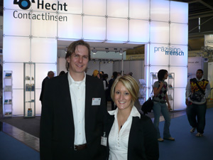 Mario Rehnert mit Sandra Kössler setzen  auf individualisierte Kontaktlinsen