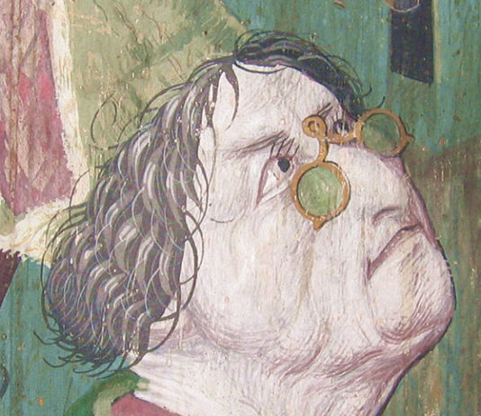 Historische Brillenabbildung in Bozen um 1485 von Conrad Waider