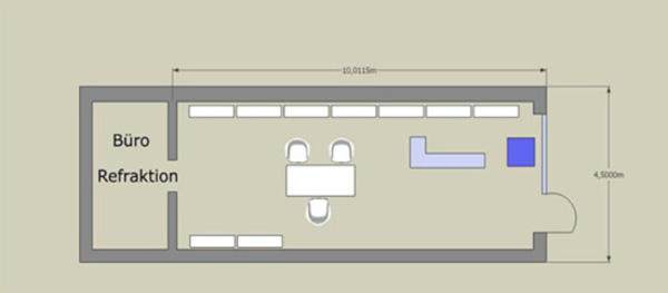 Kostenschätzung Verkaufsfläche 45m2 32.500 Euro