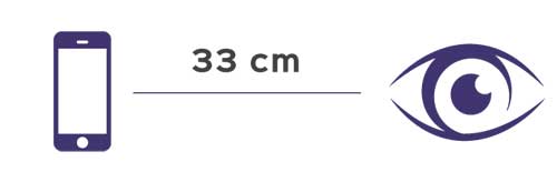 Distanz Auge Smartphone