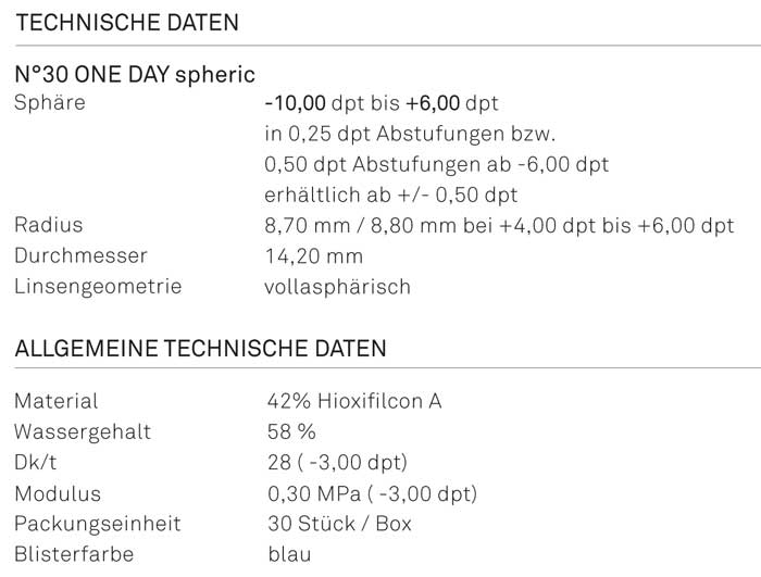 Bilosa No 30 Technische Daten