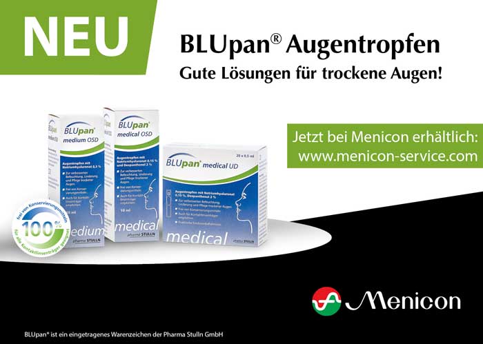 Neu bei Menicon: BLUpan® Augentropfen