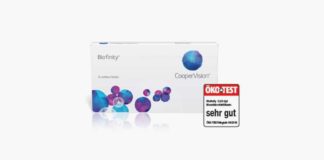 ÖKO-TEST bewertet Biofinity von CooperVision mit sehr gut