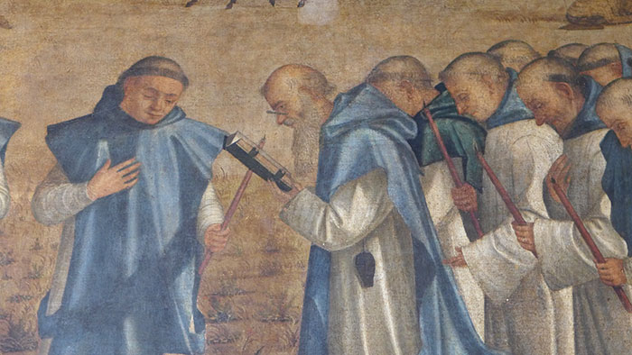 Im Jahr 1502 entstand sein Werk " Tod des heiligen Hieronymus", welches eine Brillenabbildung zeigt.