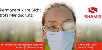 Stets klare Sicht trotz Mundschutz