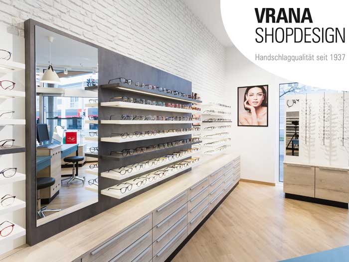 VRANA SHOPDESIGN ist auf die Neugestaltung und den Ladenbau bei Augenoptikern und Hörakustikern spezialisiert.