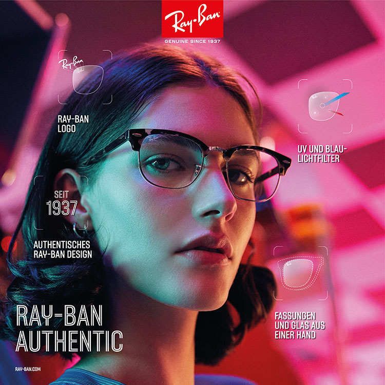 Das Ray-Ban Authentic Angebot für Komplettbrillen vereint legendären Stil und feinste Glastechnik