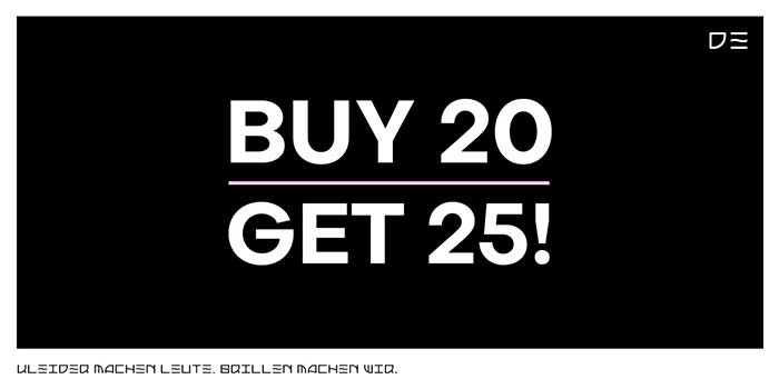 BUY 20 GET 25! Der DE Spring / Summer Deal im Mai
