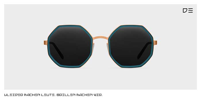 Die außergewöhnliche achteckige Form passt perfekt zu cleanen und modernen Looks von Casual bis Business und ist jetzt auch als Sonnenbrille verfügbar