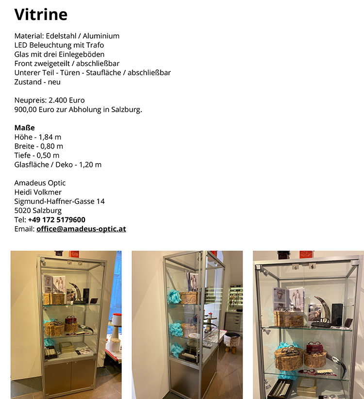 20220523 Amadeus Optic Vitrine Verkauf