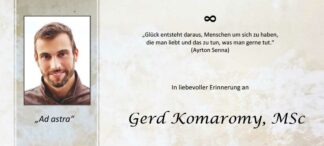 Como Geschäftsführer, Augenoptik und Hörakustik Herausgeber Gerd Komaromy verstorben
