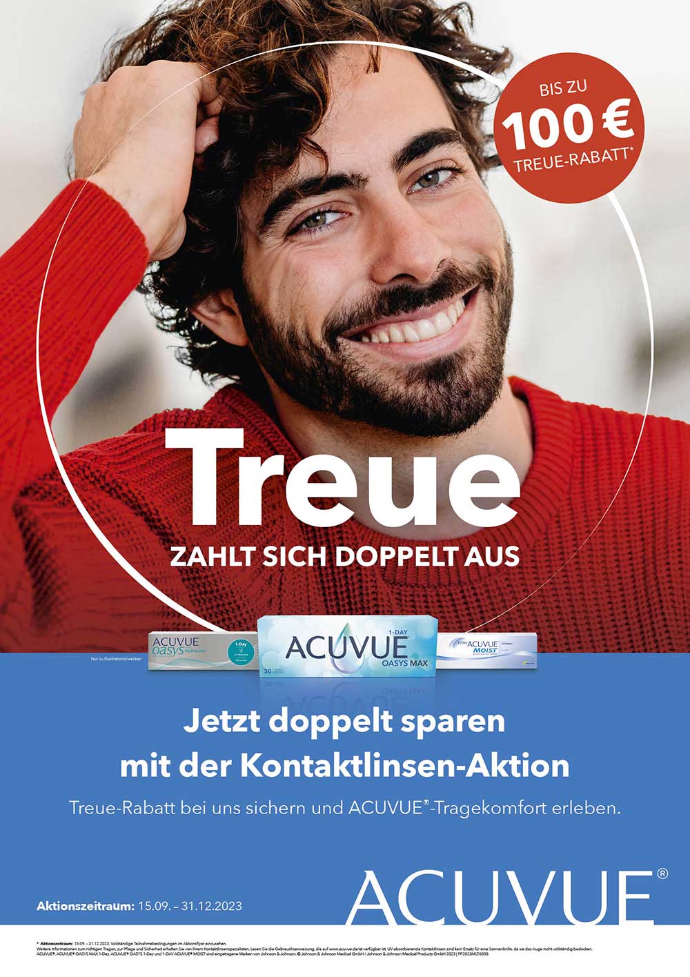 Die teilnehmenden Kontaktlinsenspezialist:innen unterstützt Johnson & Johnson Vision mit vielfältigen Marketingmaterialien