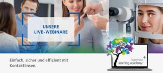 CooperVision‘s Webinare zu aktuellen Themen aus der Kontaktlinsenentwicklung
