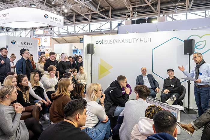 opti Sustainability Hub supported by Focus mit Sustainability Award in Halle C4.353