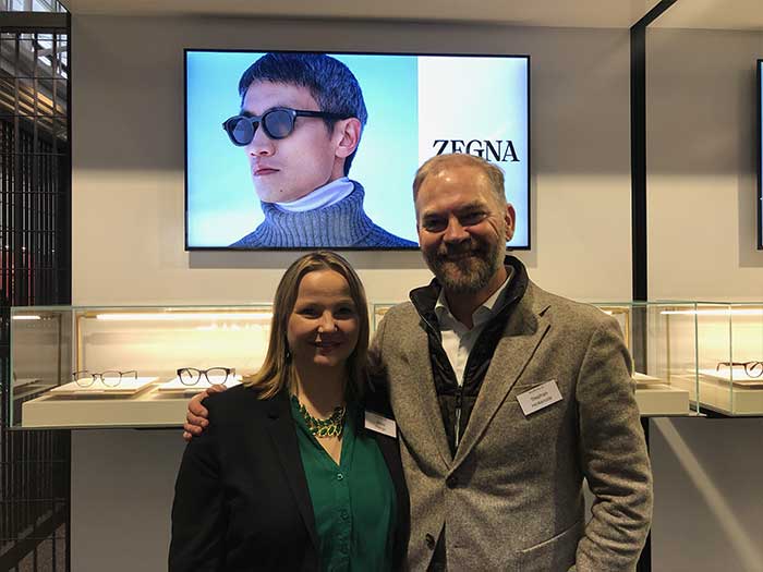 Stephan Hinkerode (D.A.CH. General Manager) und Anna Ferigo (Marketing Manager D.A.CH.) geben einen Einblick über deren weltbekannten Eyewear Brands
