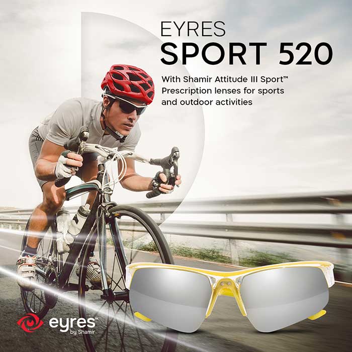 Die Eyres Sportkomplettbrille vereint das Know-how von Shamir