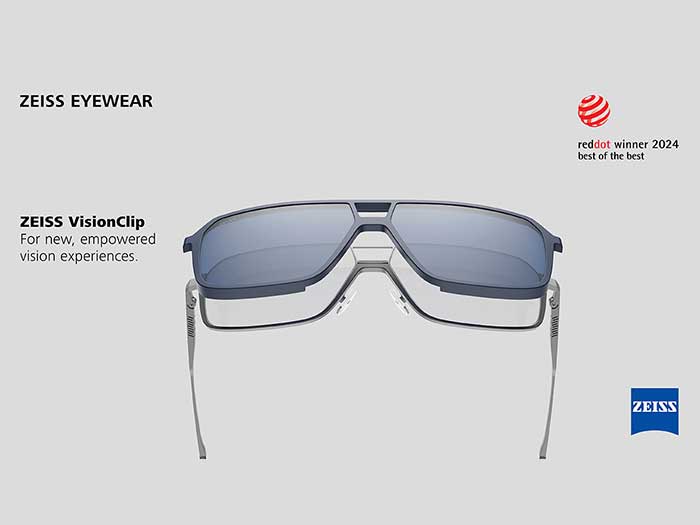 Marchon präsentiert das Modell ZEISS Vision Clip von ZEISS Eyewear, welches eine Auszeichnung gewonnen hat.