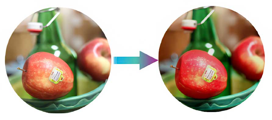 Image Color Gamut und Äpfel
