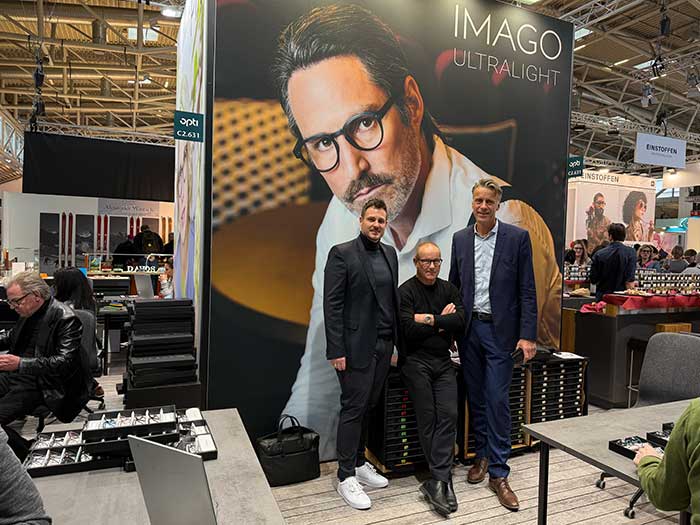 Hightech-Materialien und Kundenorientierung stehen bei Marcel Schlichter (CEO), Rainer Laepple (CEO) und Marco Finster (CEO) von IMAGO EYEWEAR im Vordergrund