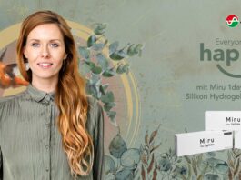 Everyone’s happy ist der neue Slogan für die Miru 1day UpSide Silikon-Hydrogel Tageslinsenfamilie von Menicon