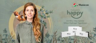 Everyone’s happy ist der neue Slogan für die Miru 1day UpSide Silikon-Hydrogel Tageslinsenfamilie von Menicon