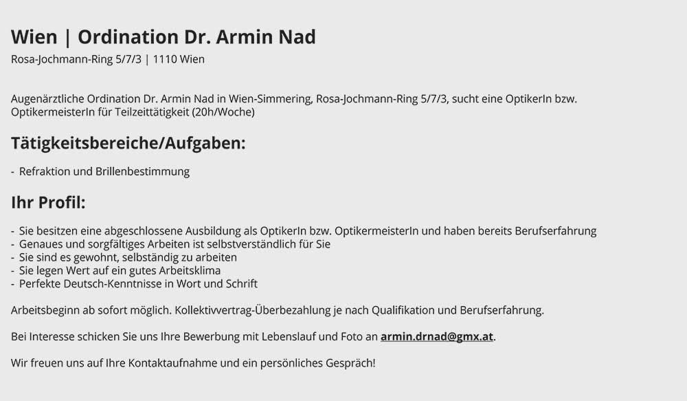 20260103 Stellenangebot Dr Armin Nad