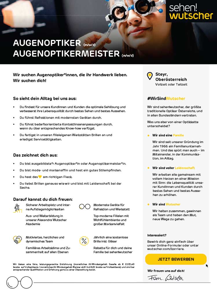 20260320 Stellenangebot Wutscher Steyr