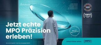 Jetzt echte MPO Präzision erleben! 200 Experten, ein Anspruch: High-End Brillgengläser made in Germany Jetzt echte MPO Präzision erleben! 200 Experten, ein Anspruch: High-End Brillgengläser made in Germany